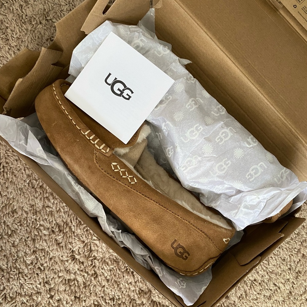 Ugg Moccasin shoes.